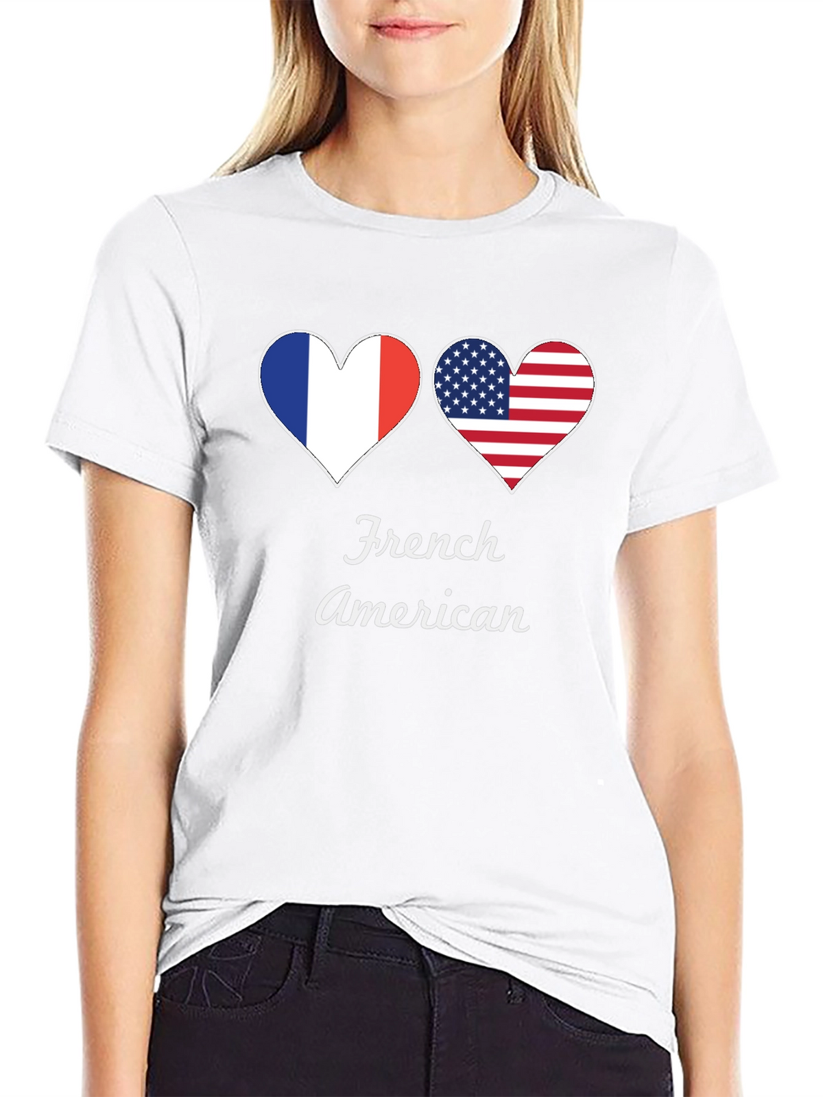 French American Heart Flag T-Shirt