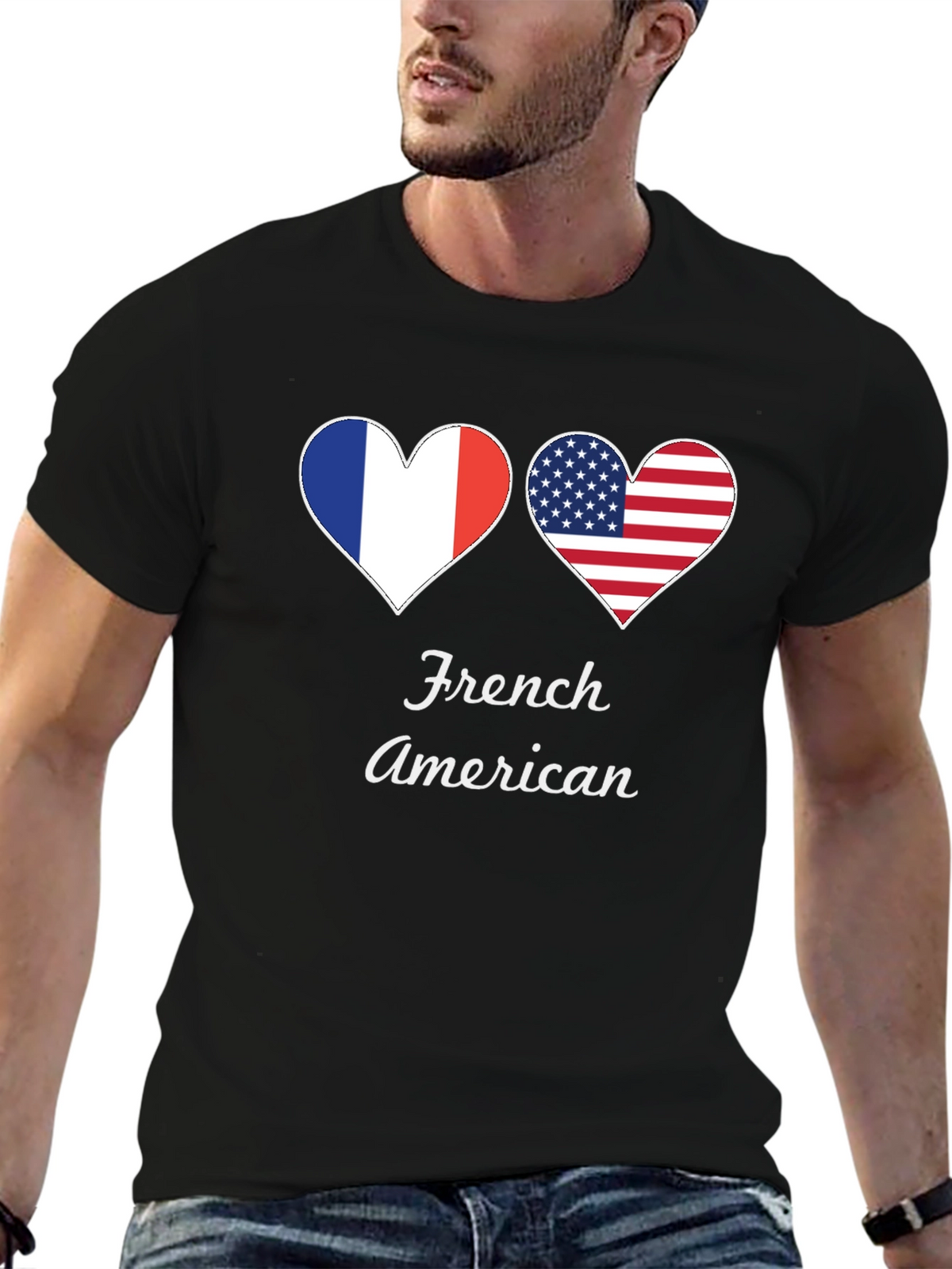 French American Heart Flag T-Shirt