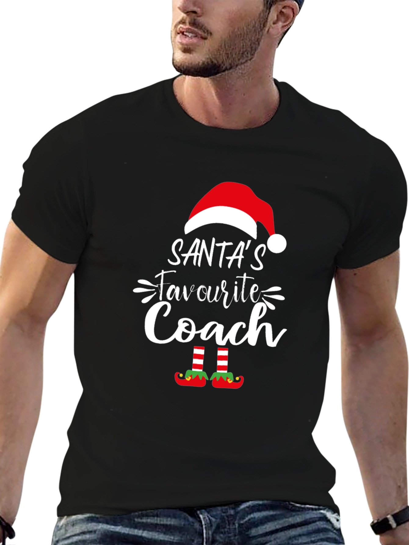 Santas Favorite Coach T-Shirt - Holiday Christmas Tee