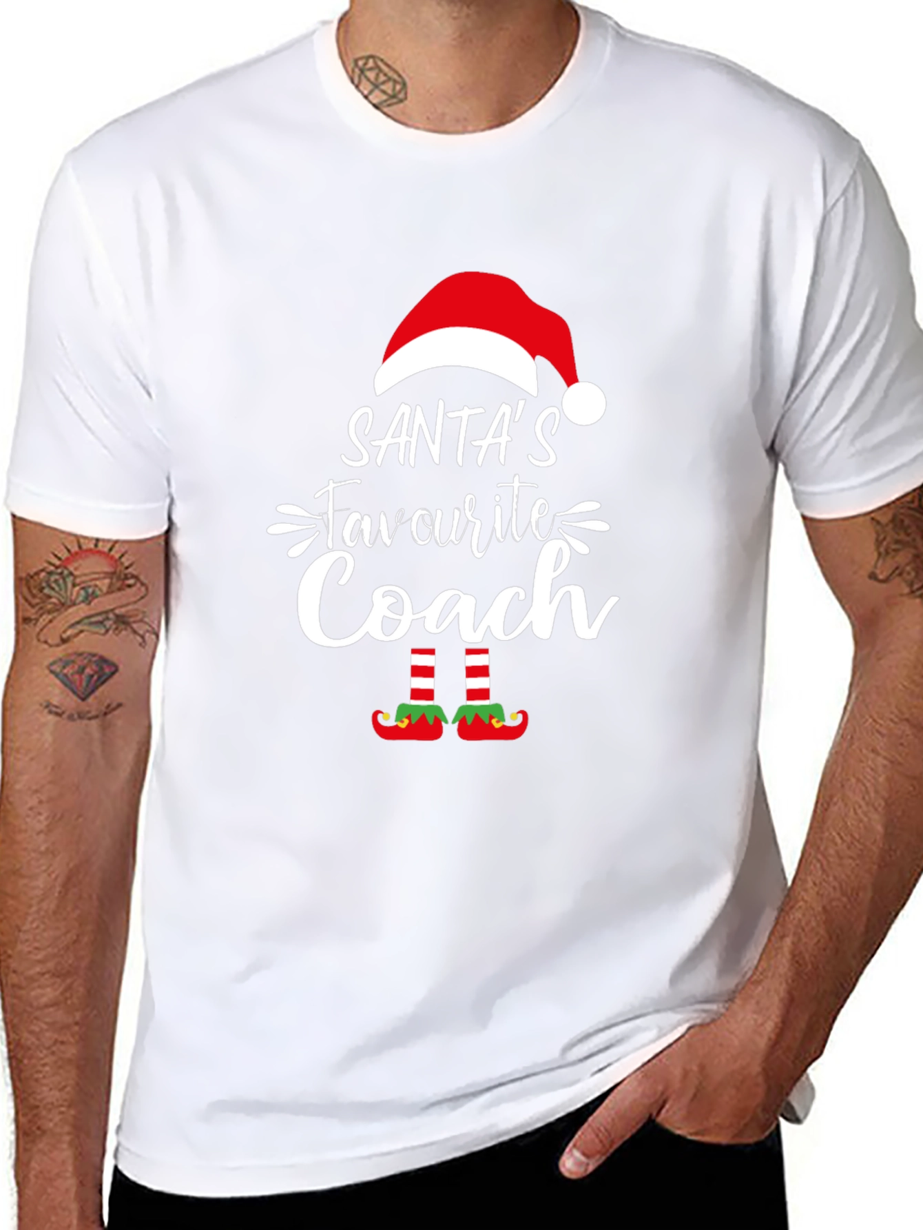 Santas Favorite Coach T-Shirt - Holiday Christmas Tee