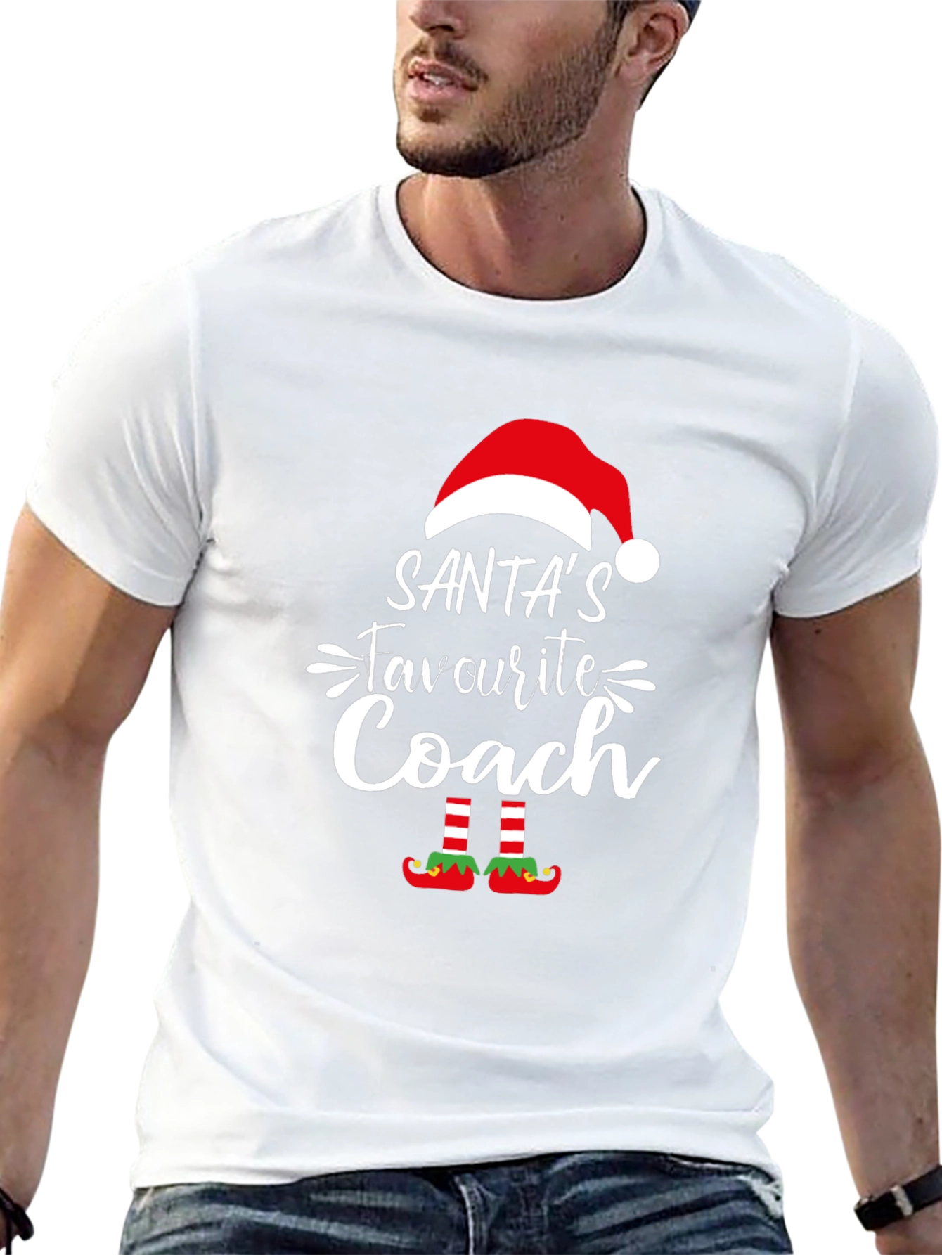 Santas Favorite Coach T-Shirt - Holiday Christmas Tee