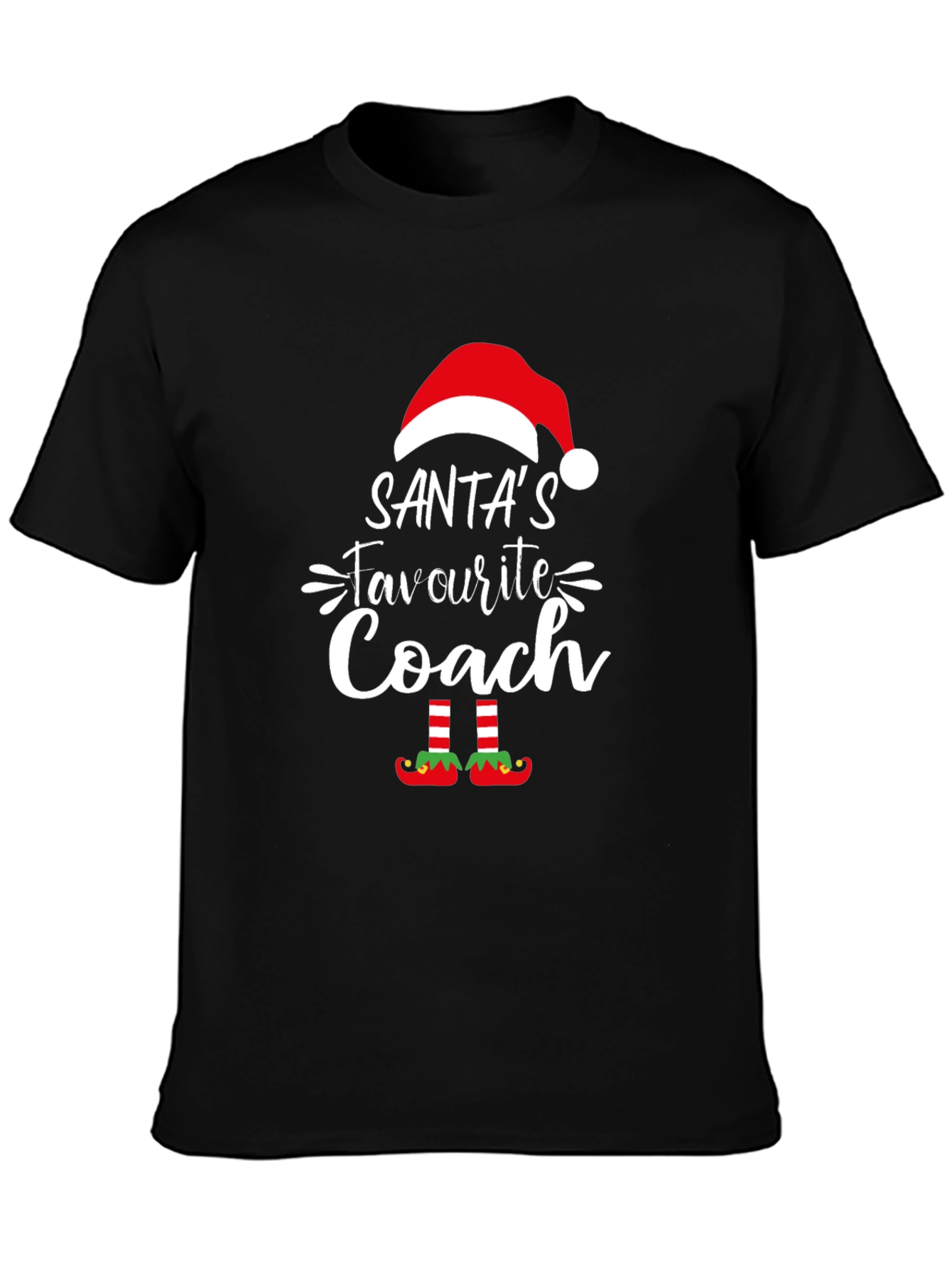 Santas Favorite Coach T-Shirt - Holiday Christmas Tee