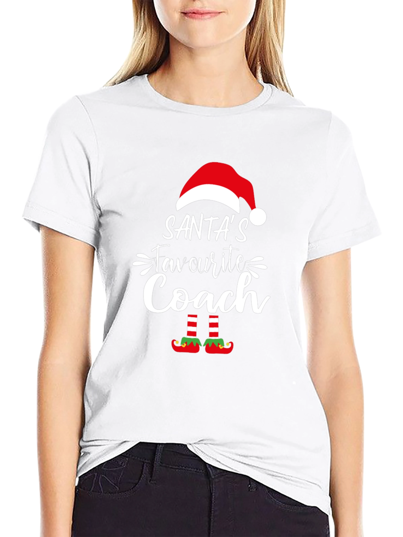 Santas Favorite Coach T-Shirt - Holiday Christmas Tee