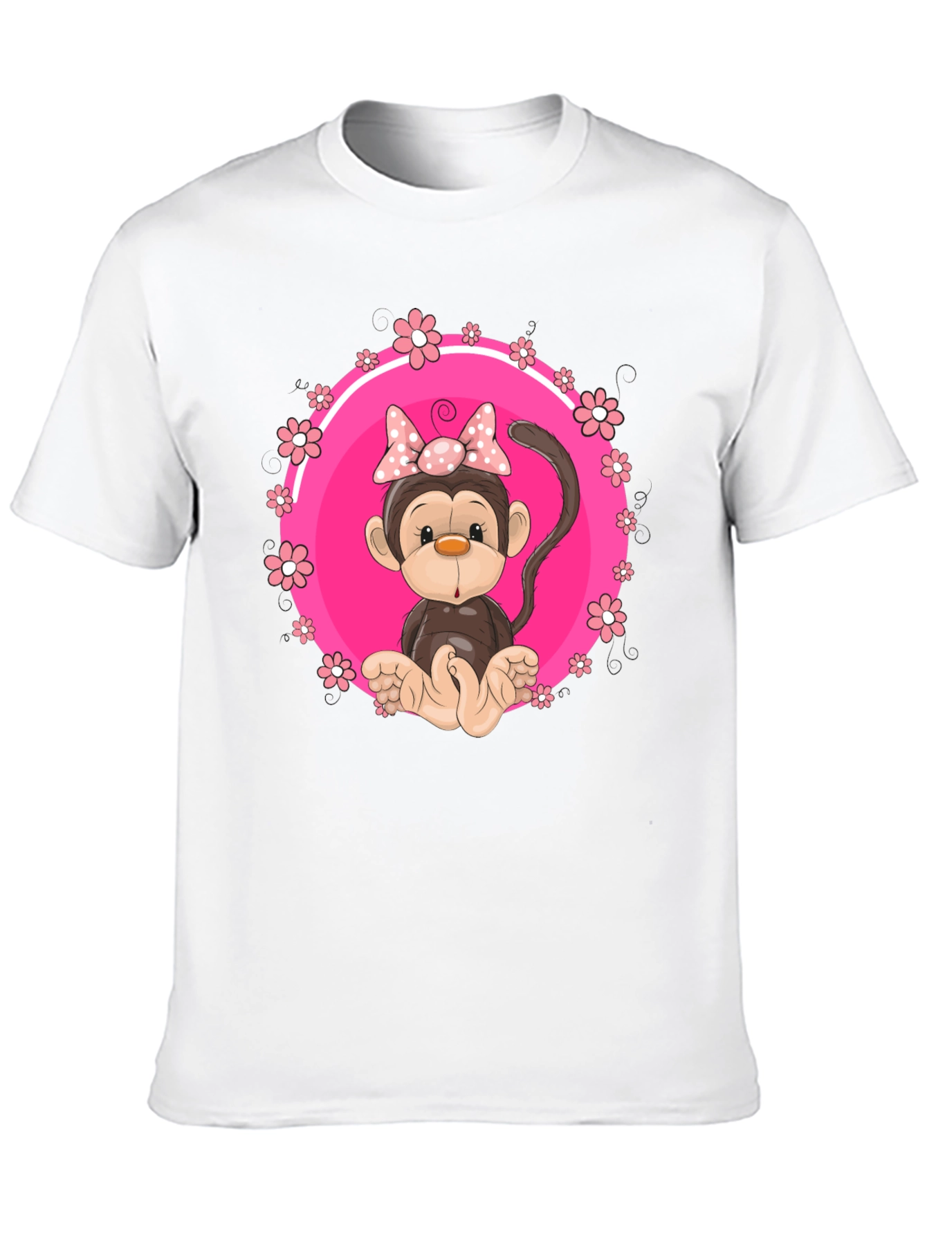 Cute Monkey Graphic Tee - Fun Black T-Shirt