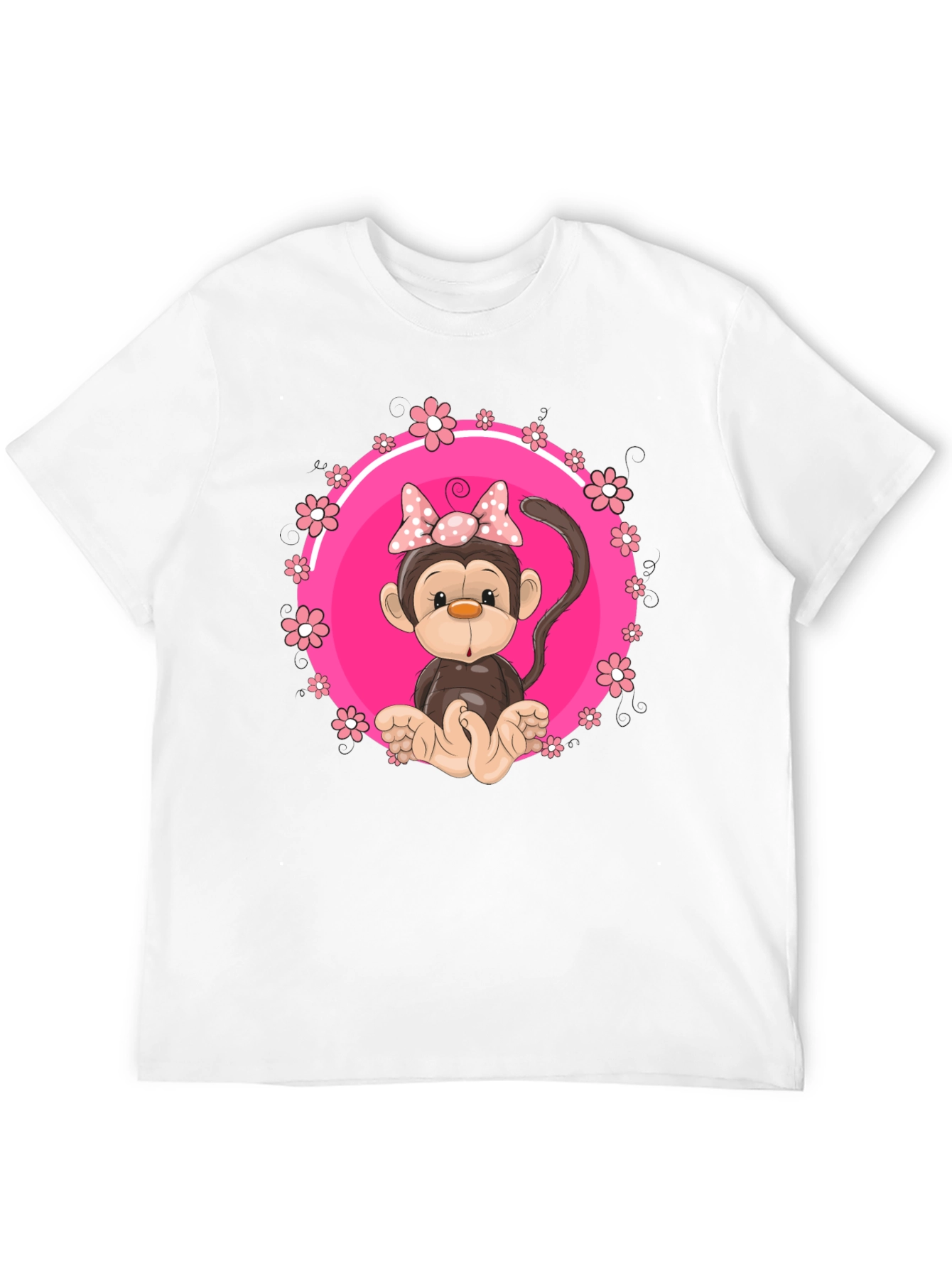 Cute Monkey Graphic Tee - Fun Black T-Shirt