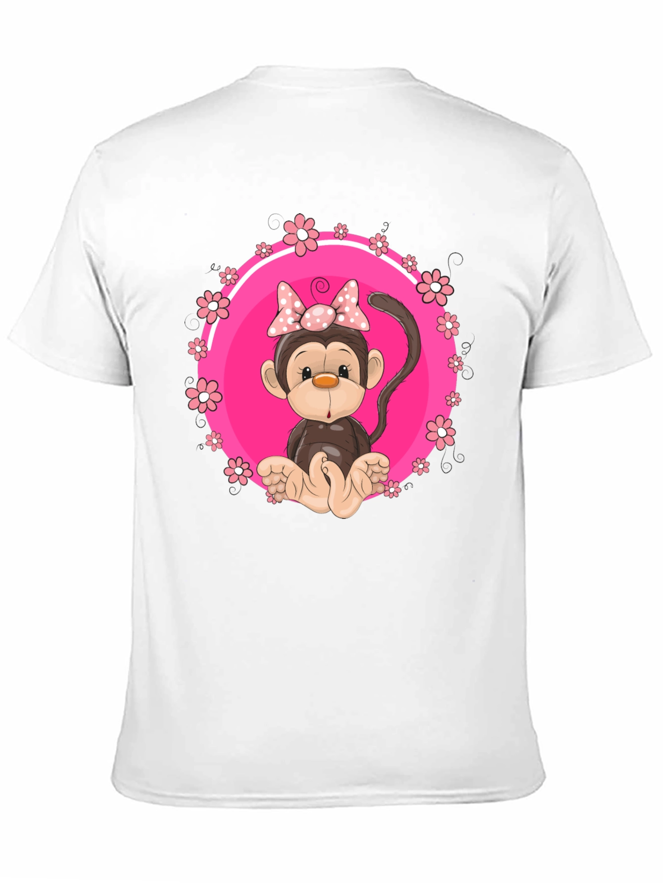 Cute Monkey Graphic Tee - Fun Black T-Shirt