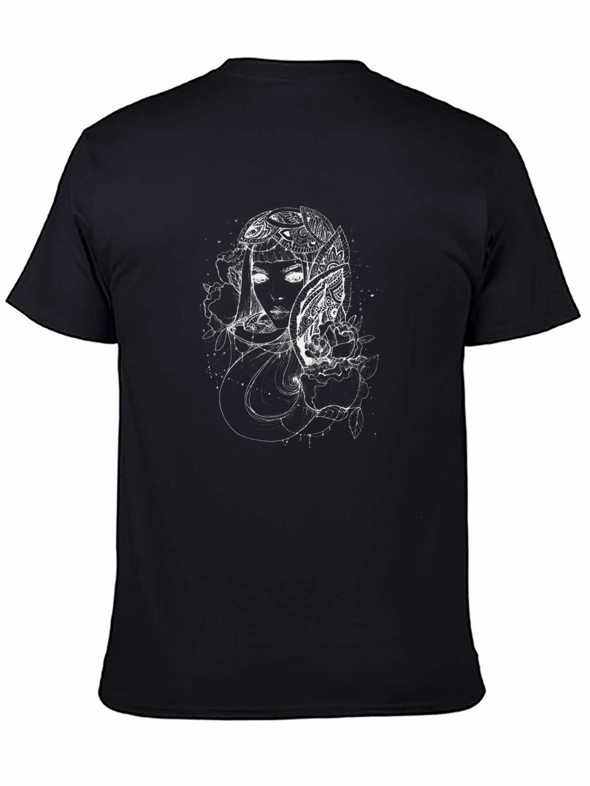 Mystic Woman Graphic Tee - Black Cotton Blend