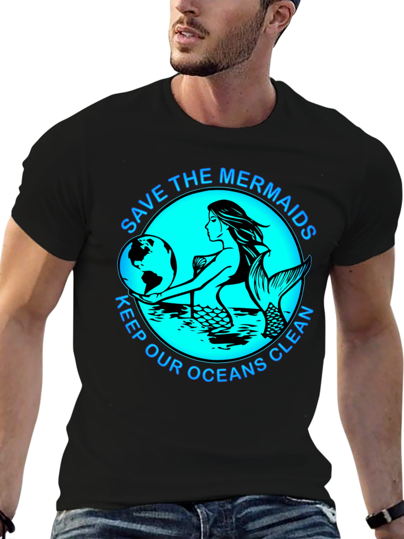 Save the Mermaids T-Shirt - Ocean Conservation Tee