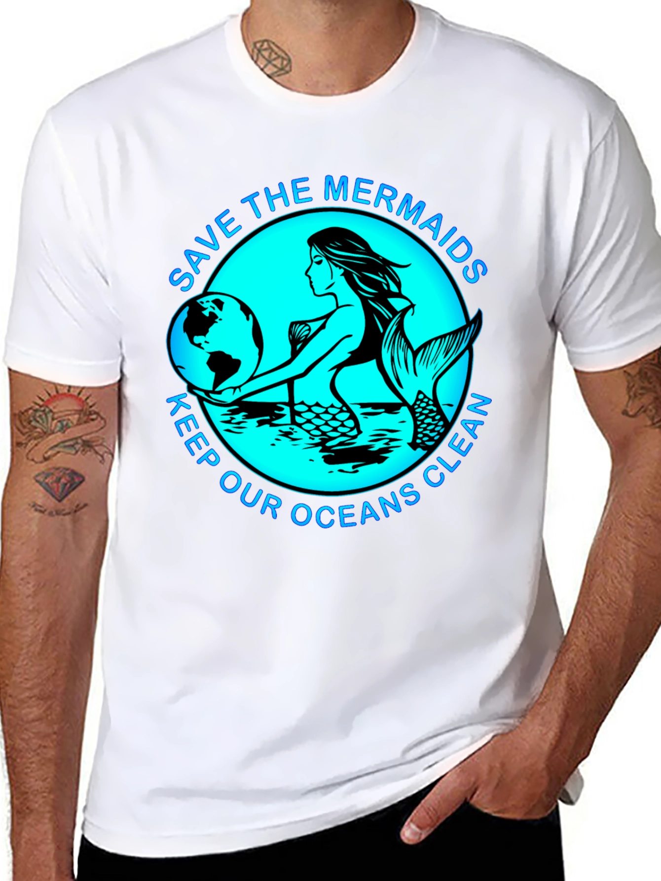 Save the Mermaids T-Shirt - Ocean Conservation Tee