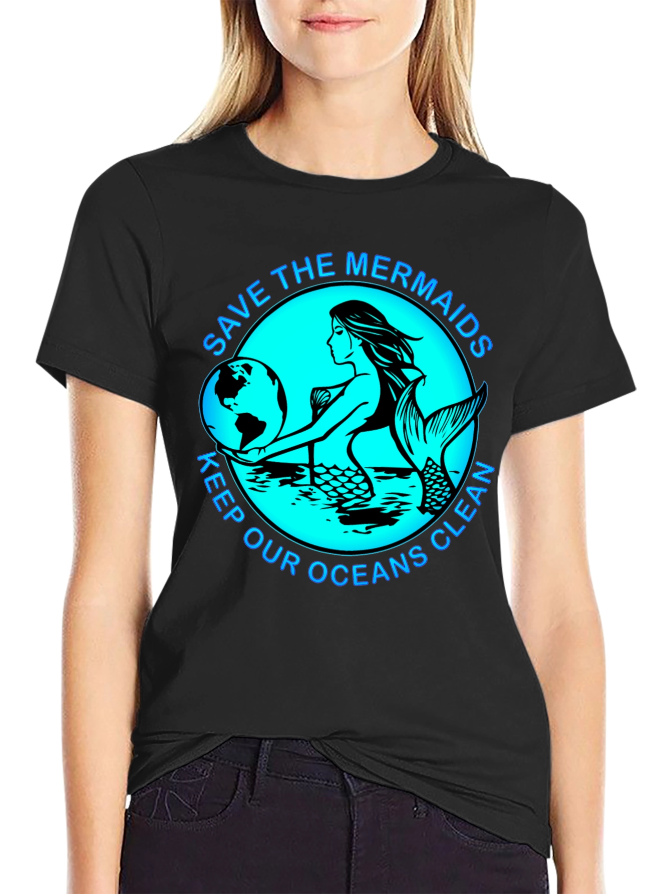 Save the Mermaids T-Shirt - Ocean Conservation Tee