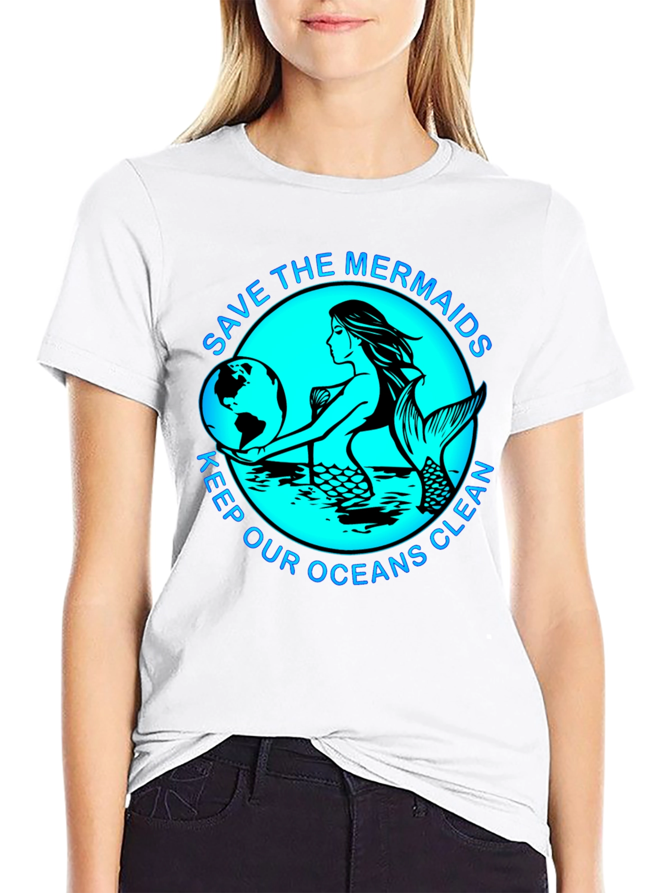 Save the Mermaids T-Shirt - Ocean Conservation Tee