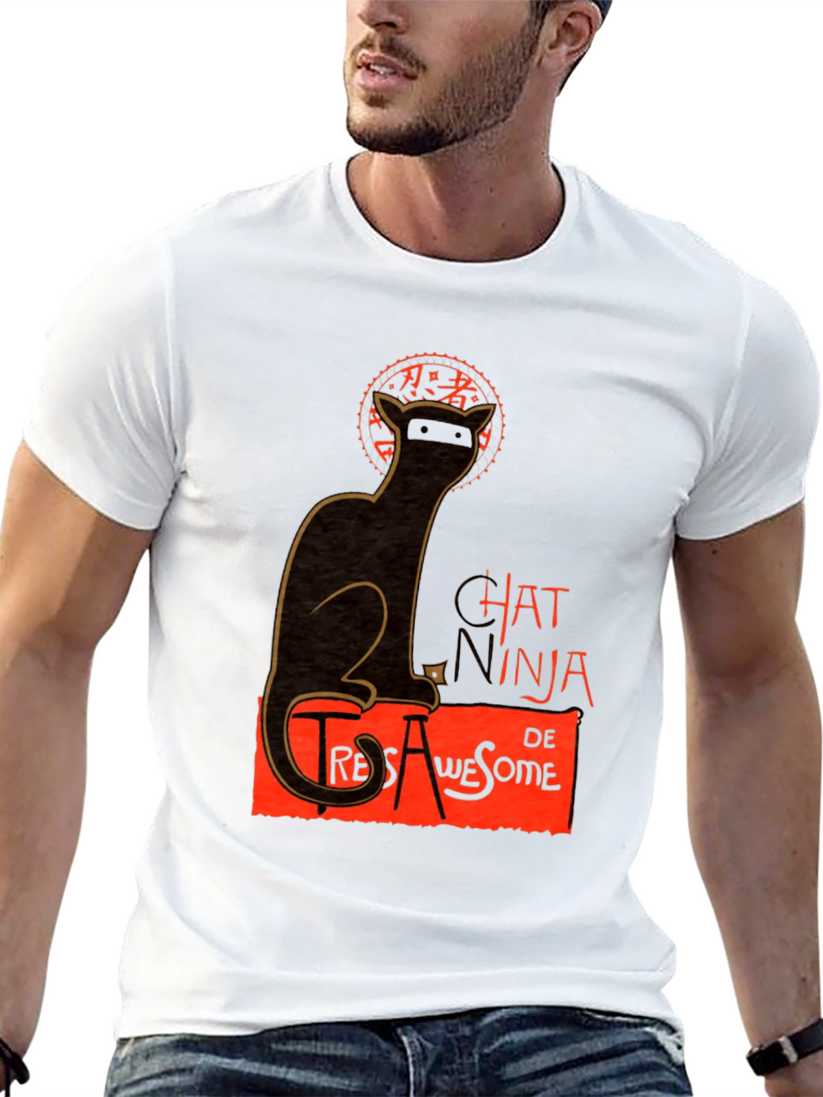 Ninja Cat Graphic T-Shirt - Tres Awesome Style