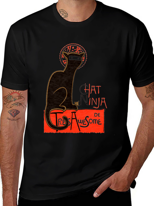 Ninja Cat Graphic T-Shirt - Tres Awesome Style