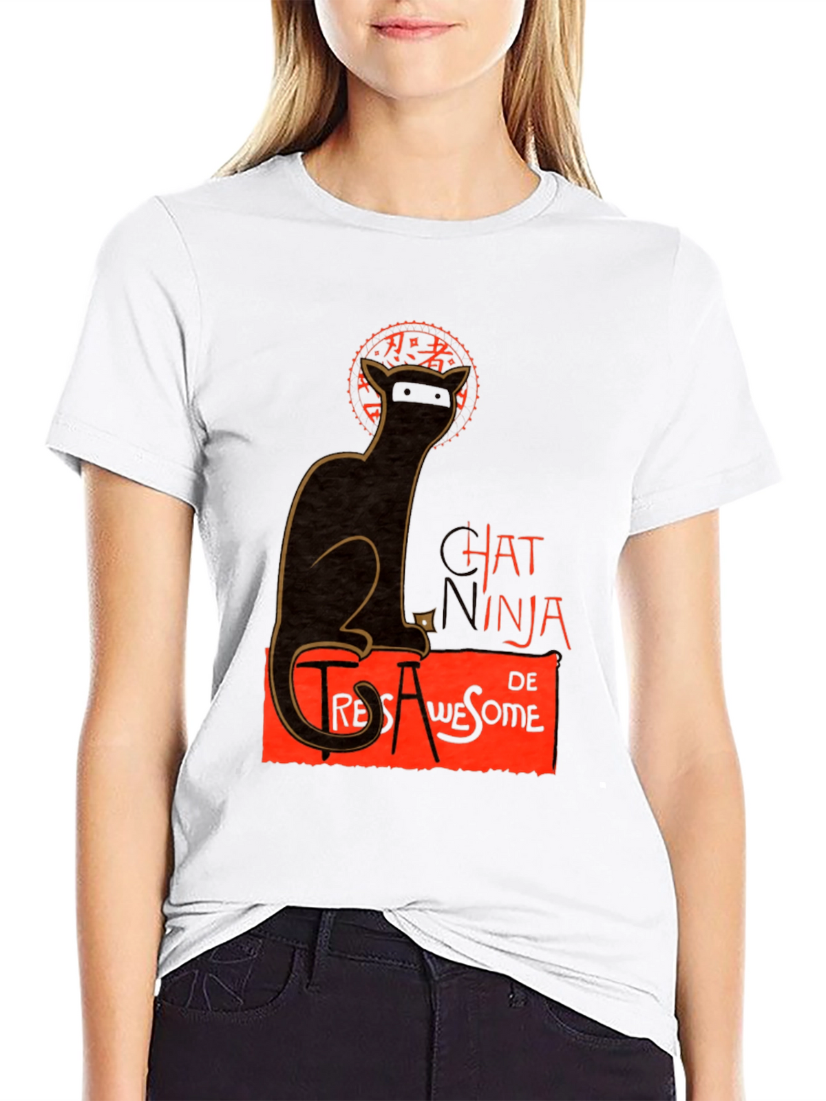 Ninja Cat Graphic T-Shirt - Tres Awesome Style