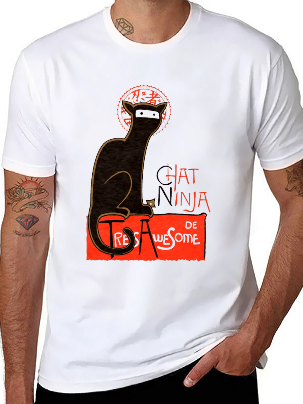 Ninja Cat Graphic T-Shirt - Tres Awesome Style