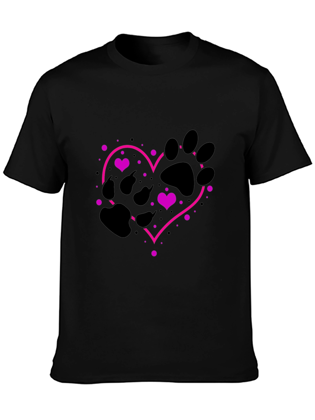 Paw Print Heart T-Shirt - Love Your Pet