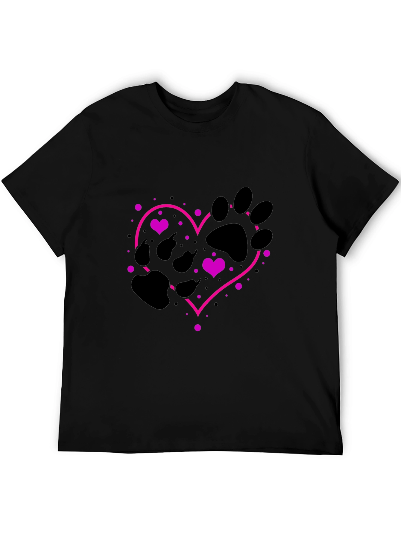 Paw Print Heart T-Shirt - Love Your Pet