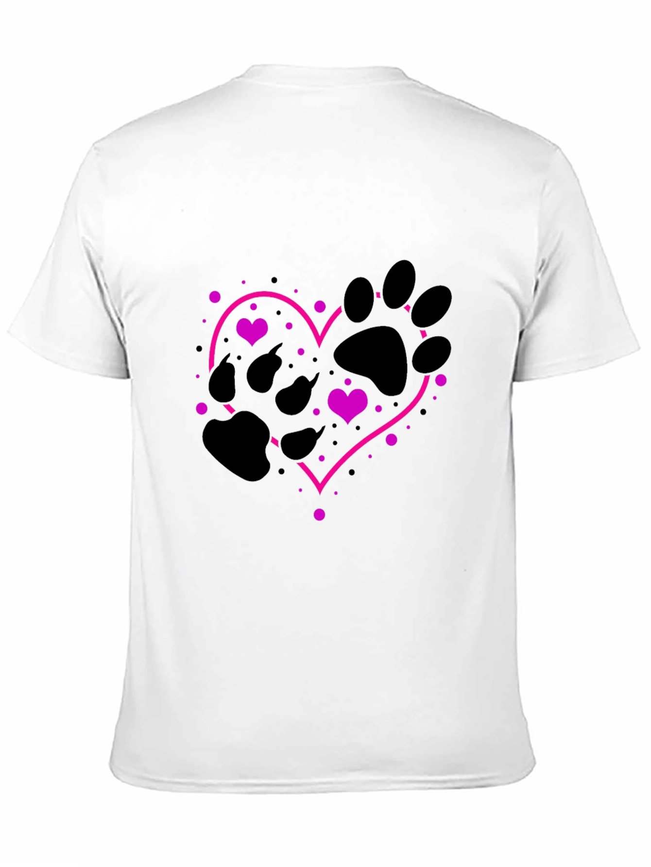 Paw Print Heart T-Shirt - Love Your Pet