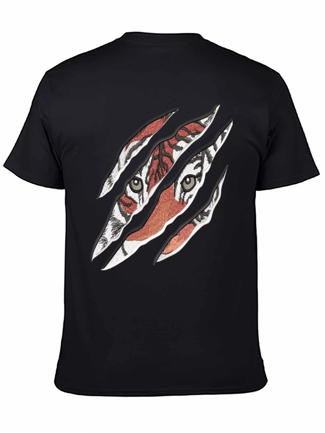 Mens Tiger Graphic Print Crew Neck T-Shirt