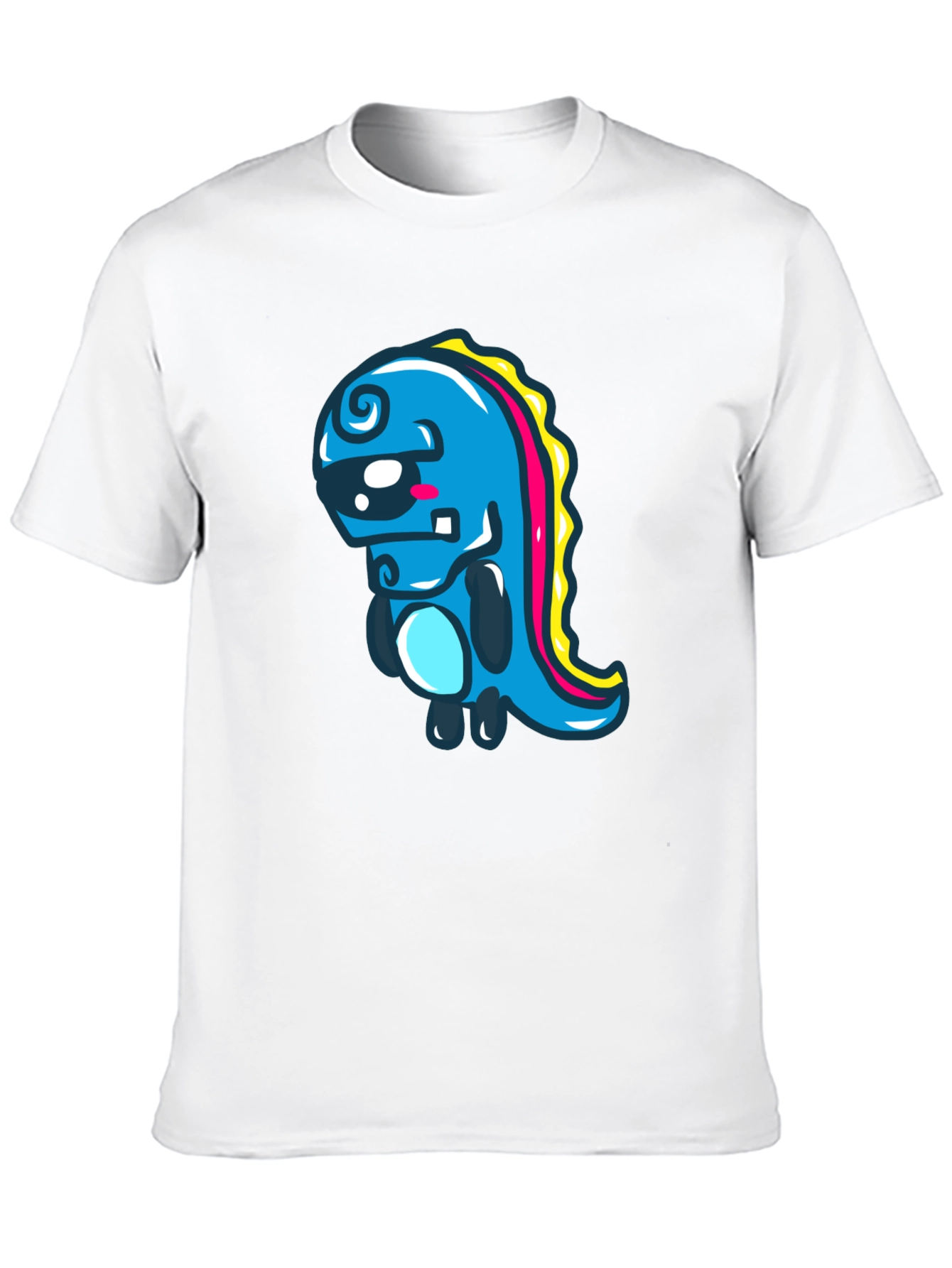 Cartoon Dinosaur Graphic Black T-Shirt