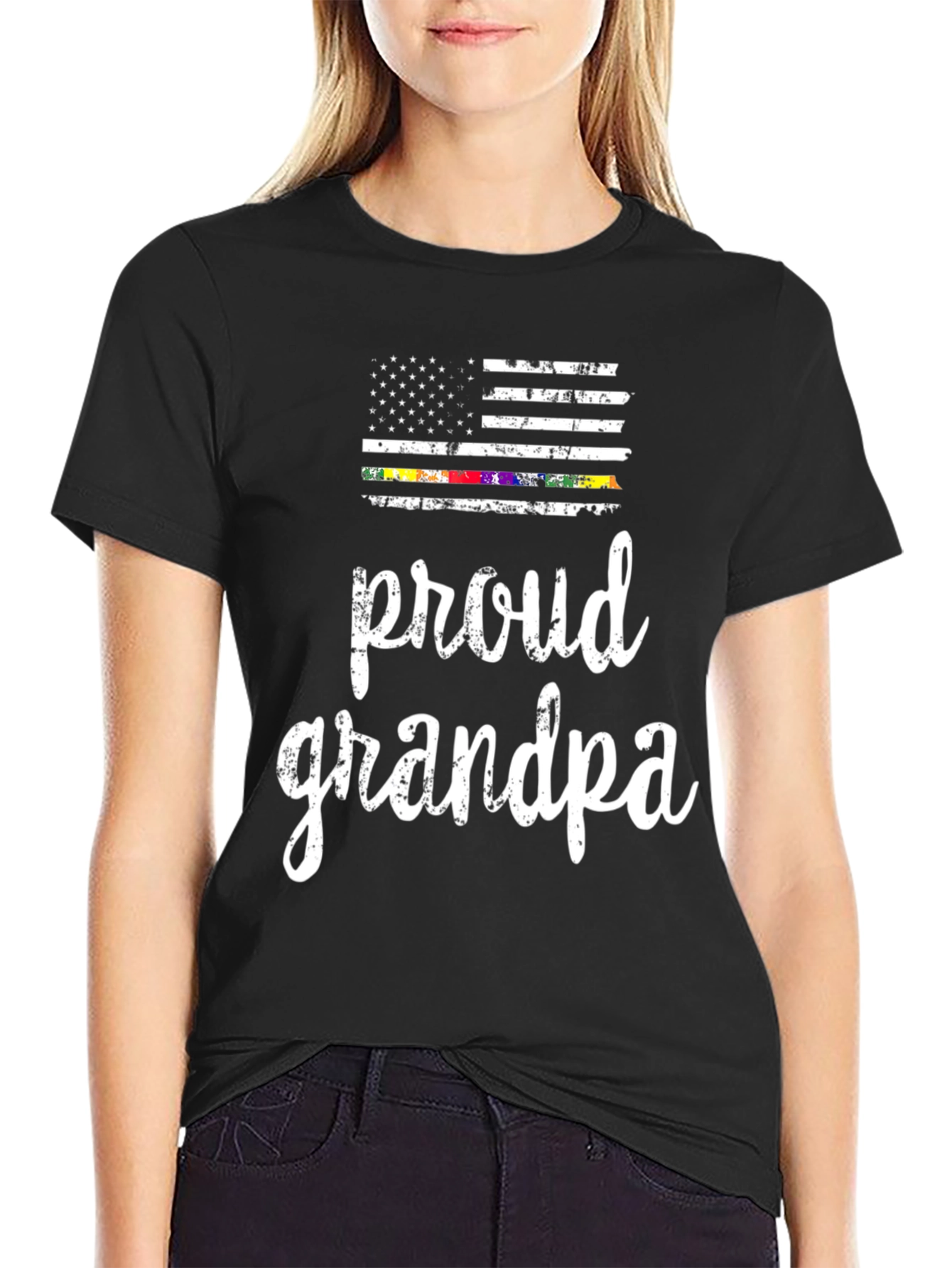 Proud Grandpa Flag T-Shirt