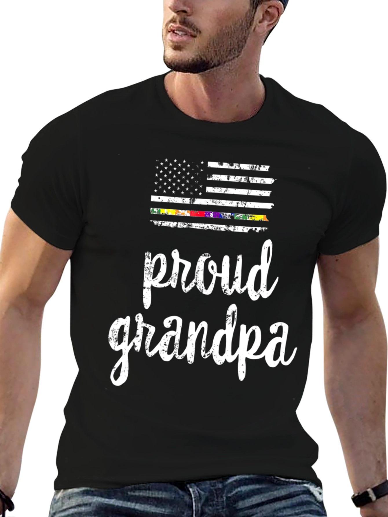 Proud Grandpa Flag T-Shirt