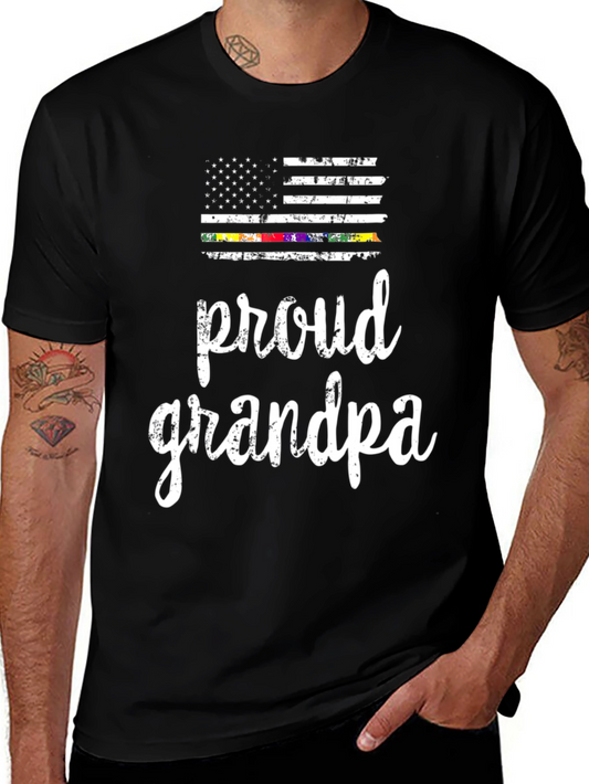 Proud Grandpa Flag T-Shirt