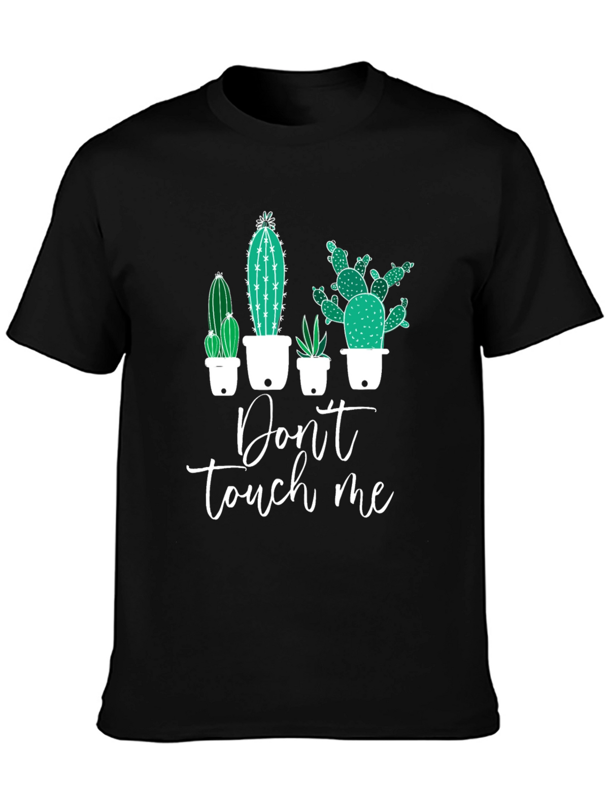 Cactus Graphic Tee - Dont Touch Me Black T-Shirt