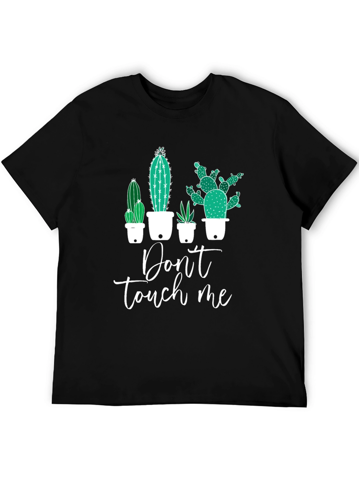 Cactus Graphic Tee - Dont Touch Me Black T-Shirt