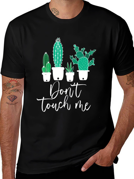 Cactus Graphic Tee - Dont Touch Me Black T-Shirt