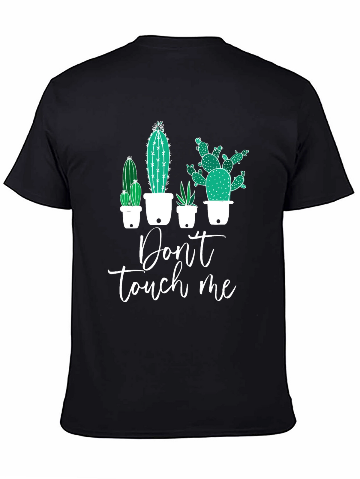 Cactus Graphic Tee - Dont Touch Me Black T-Shirt