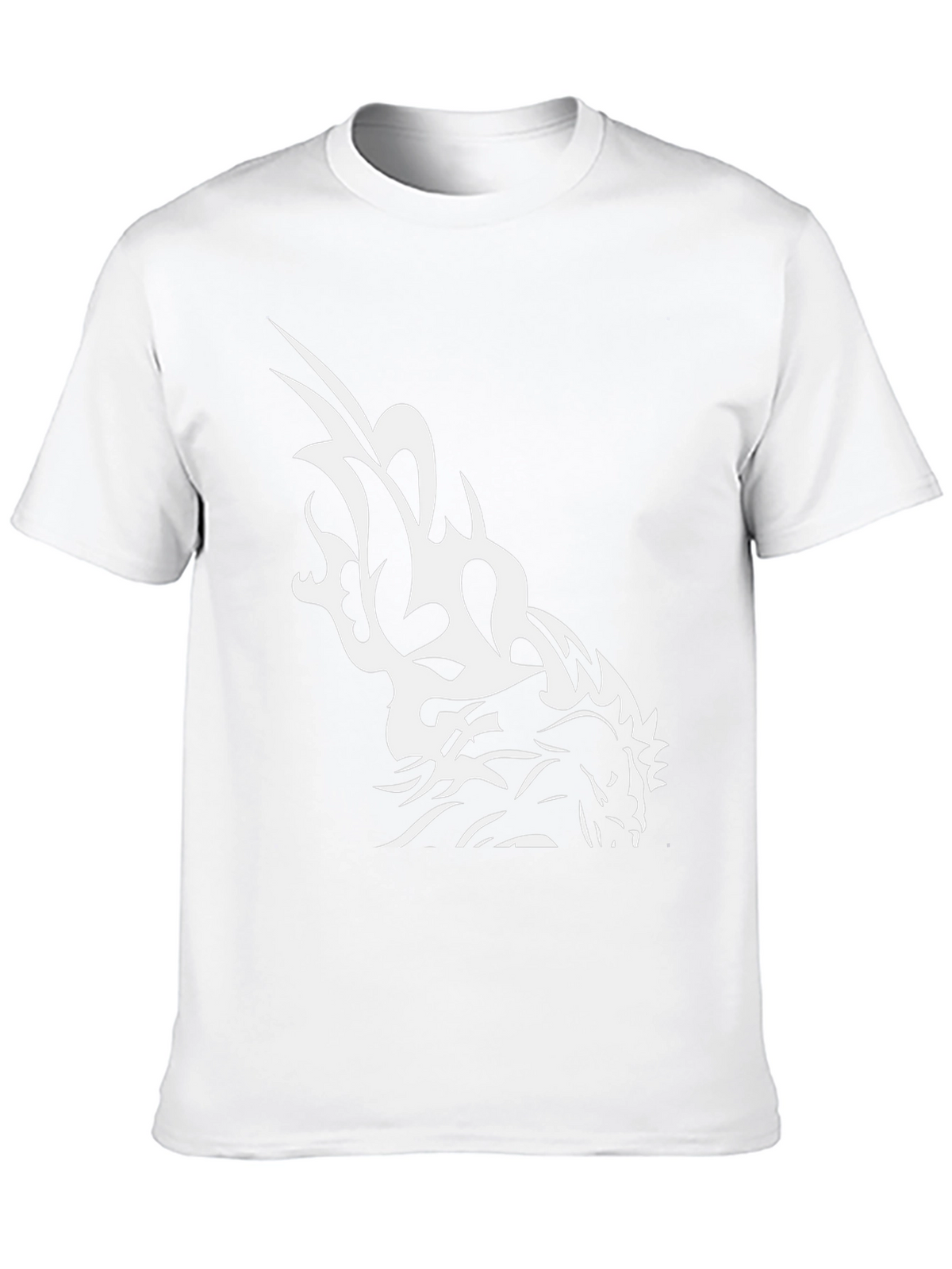 Black T-Shirt with White Horse Graphic