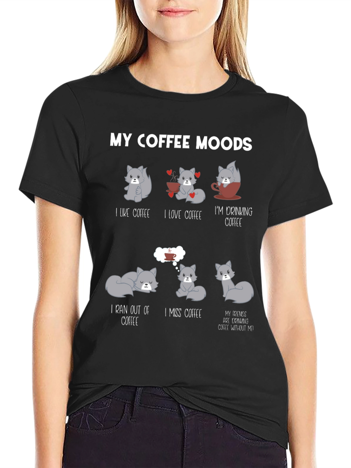 My Coffee Moods Cat T-Shirt - Unisex