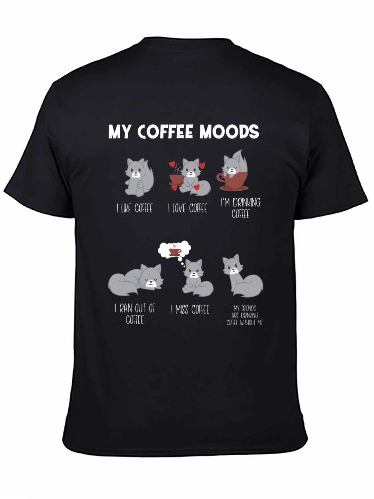My Coffee Moods Cat T-Shirt - Unisex
