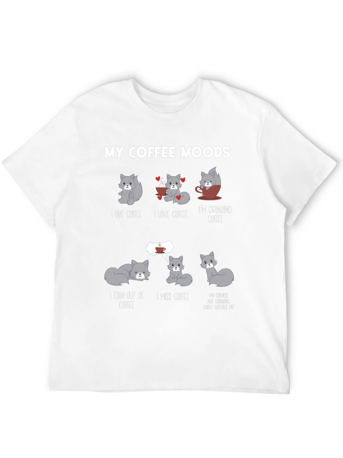 My Coffee Moods Cat T-Shirt - Unisex