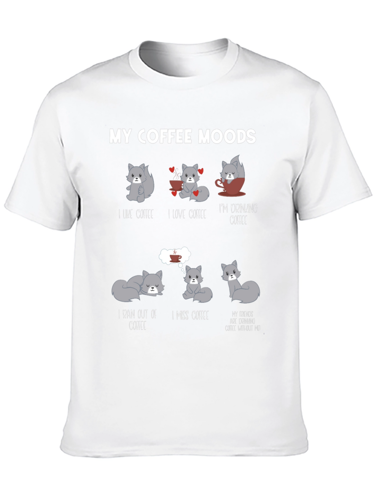 My Coffee Moods Cat T-Shirt - Unisex