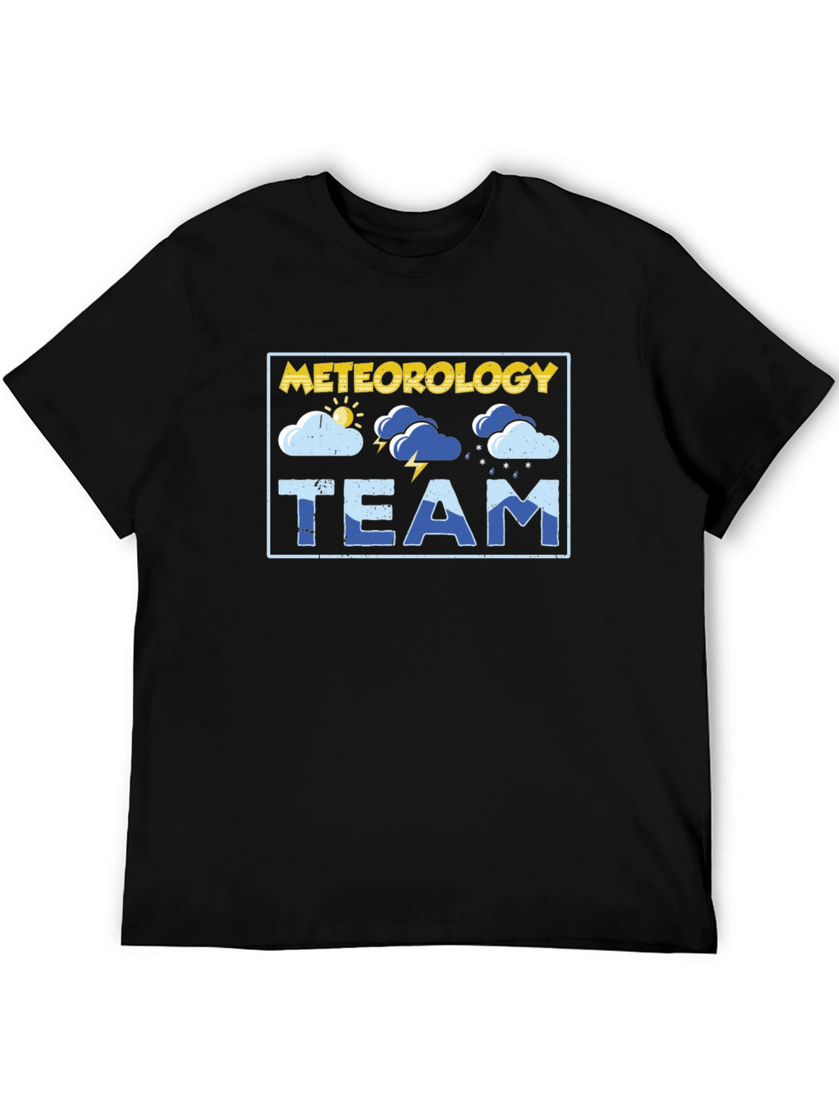 Meteorology Team Black T-Shirt Weather Design