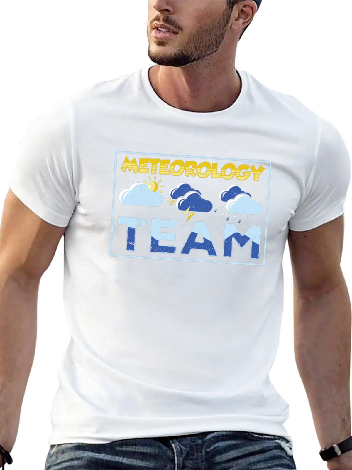 Meteorology Team Black T-Shirt Weather Design