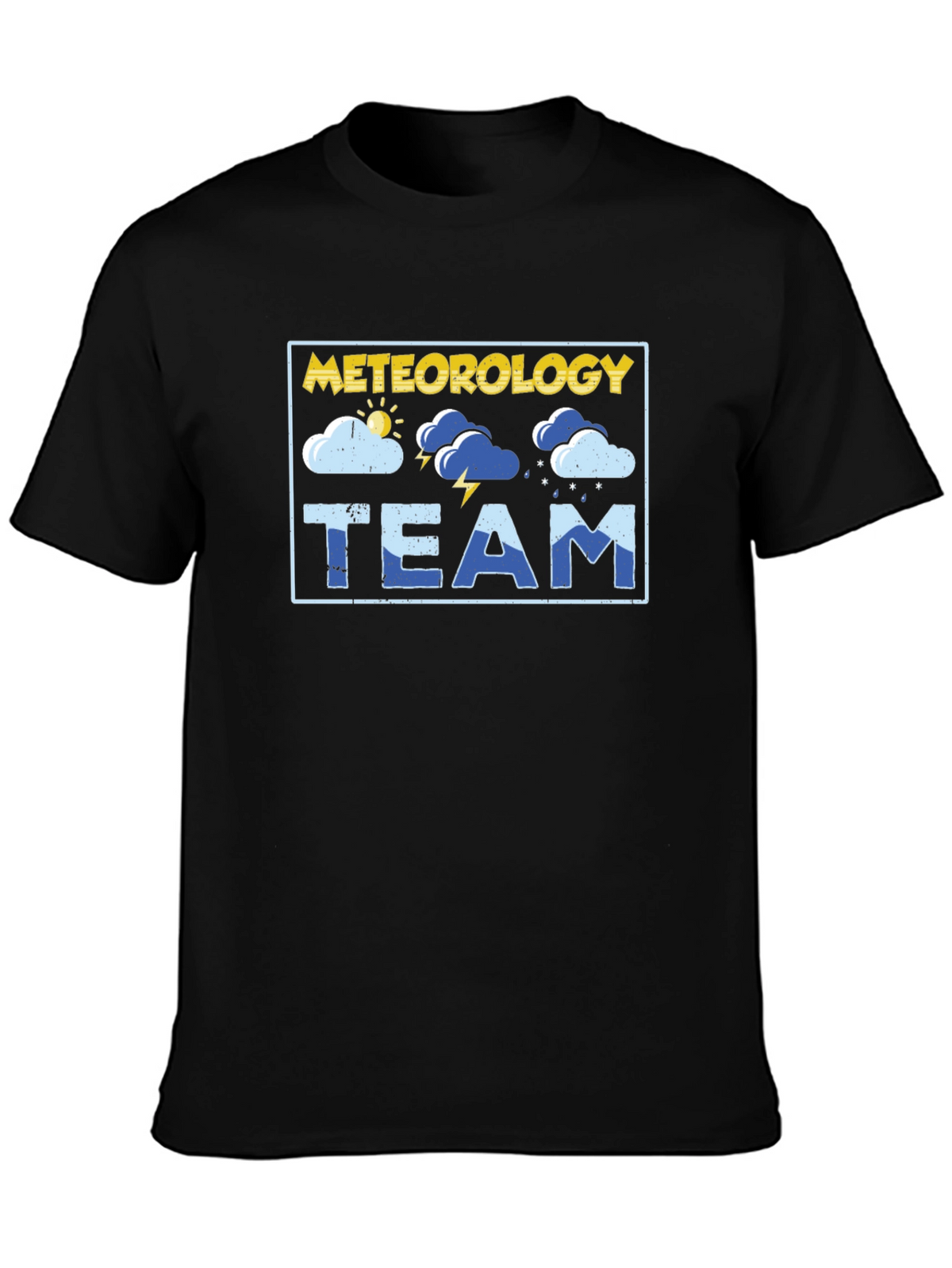 Meteorology Team Black T-Shirt Weather Design