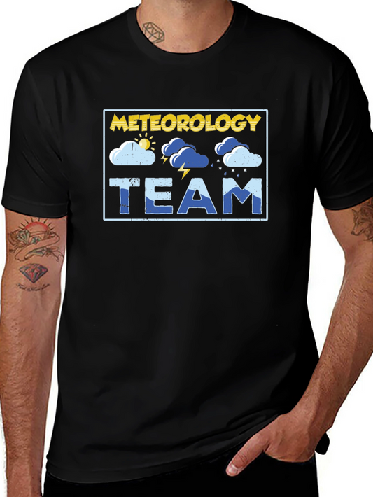 Meteorology Team Black T-Shirt Weather Design