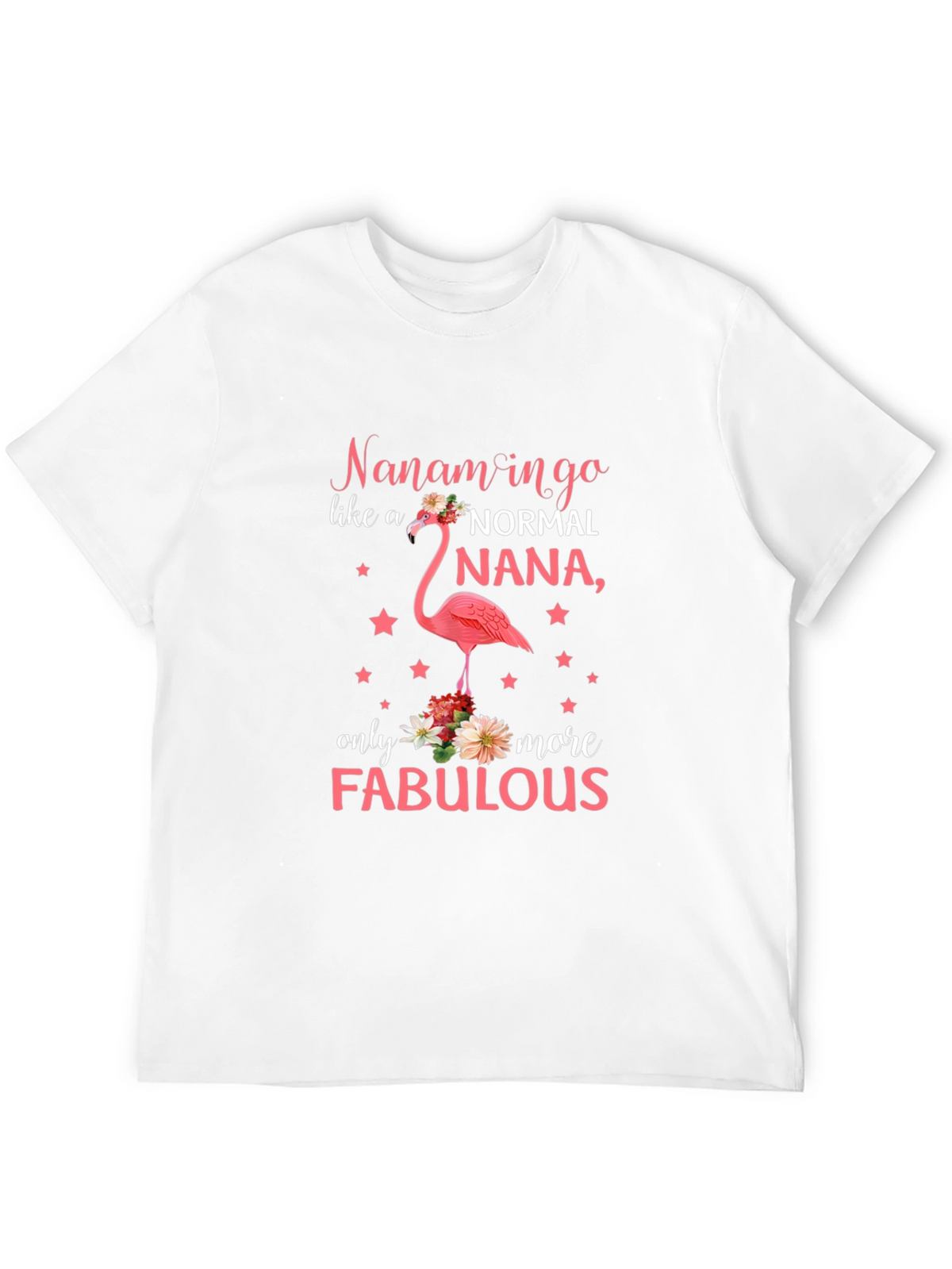 Fabulous Nana Flamingo Graphic T-Shirt