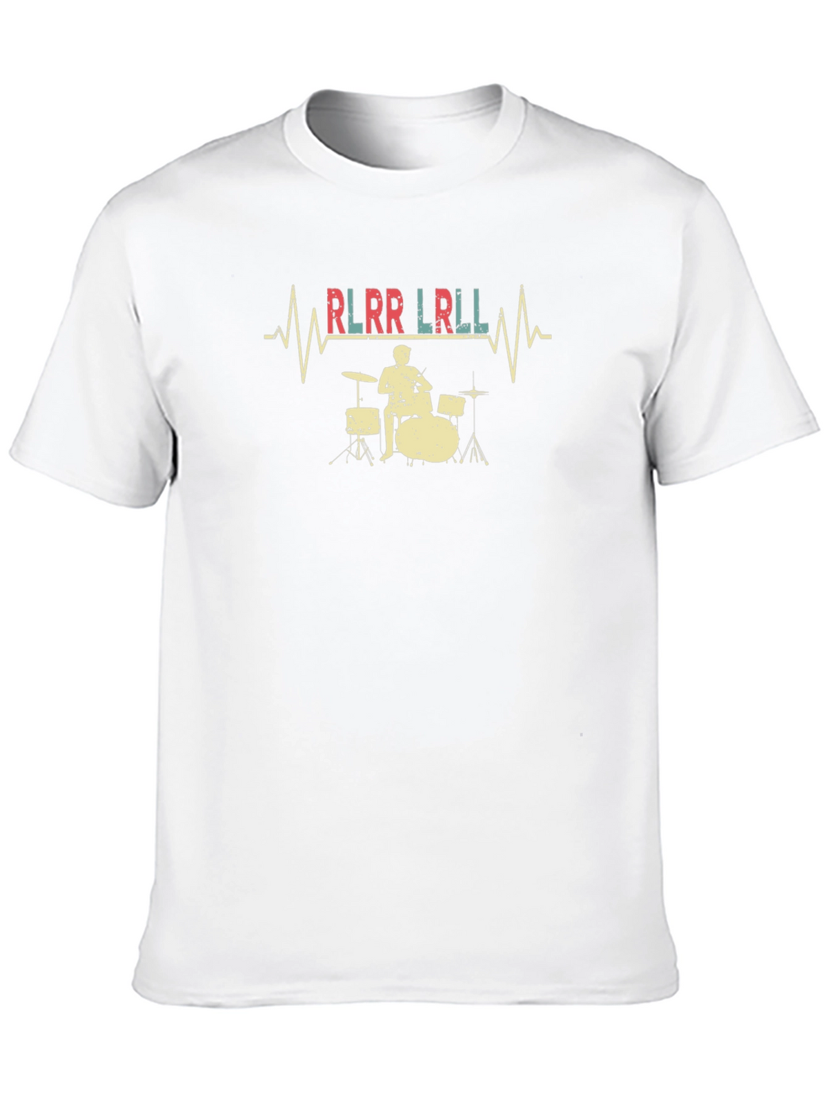 Drummer Heartbeat Black T-Shirt