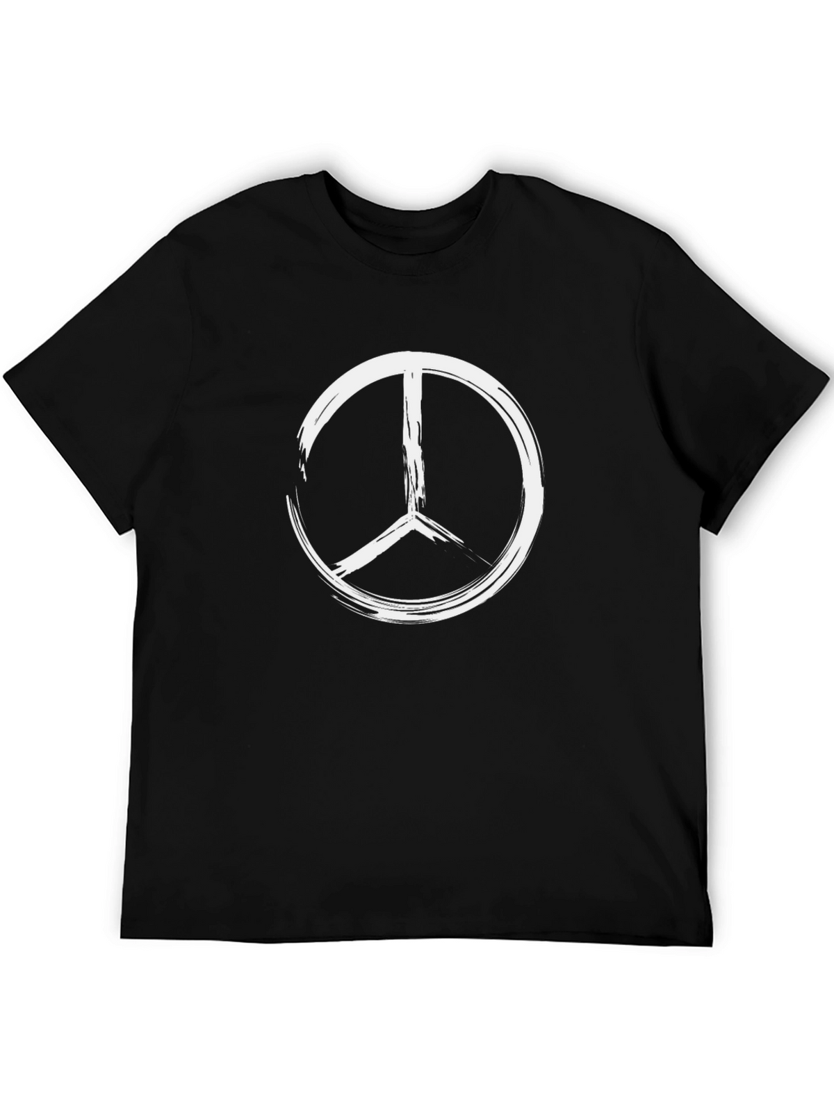 Peace Sign Graphic Tee - Brushstroke Design