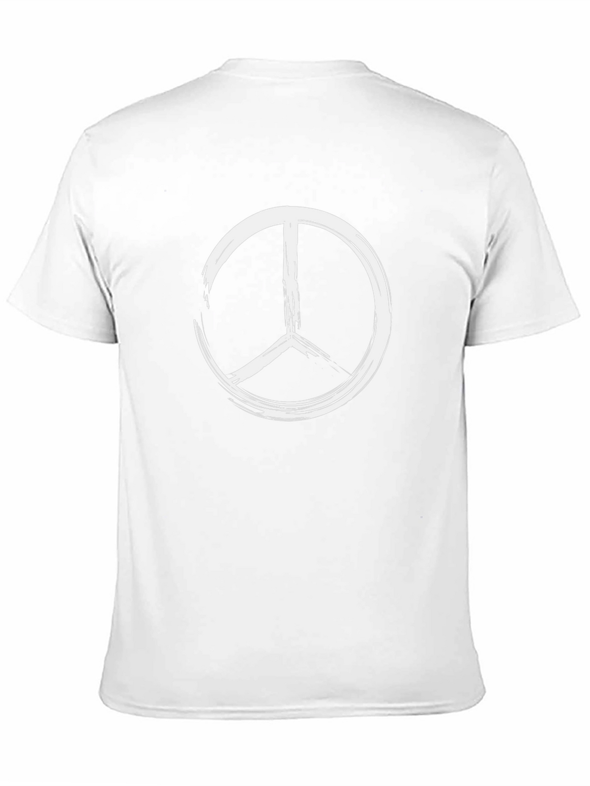 Peace Sign Graphic Tee - Brushstroke Design