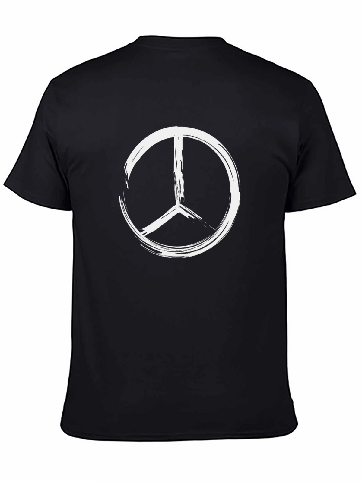Peace Sign Graphic Tee - Brushstroke Design