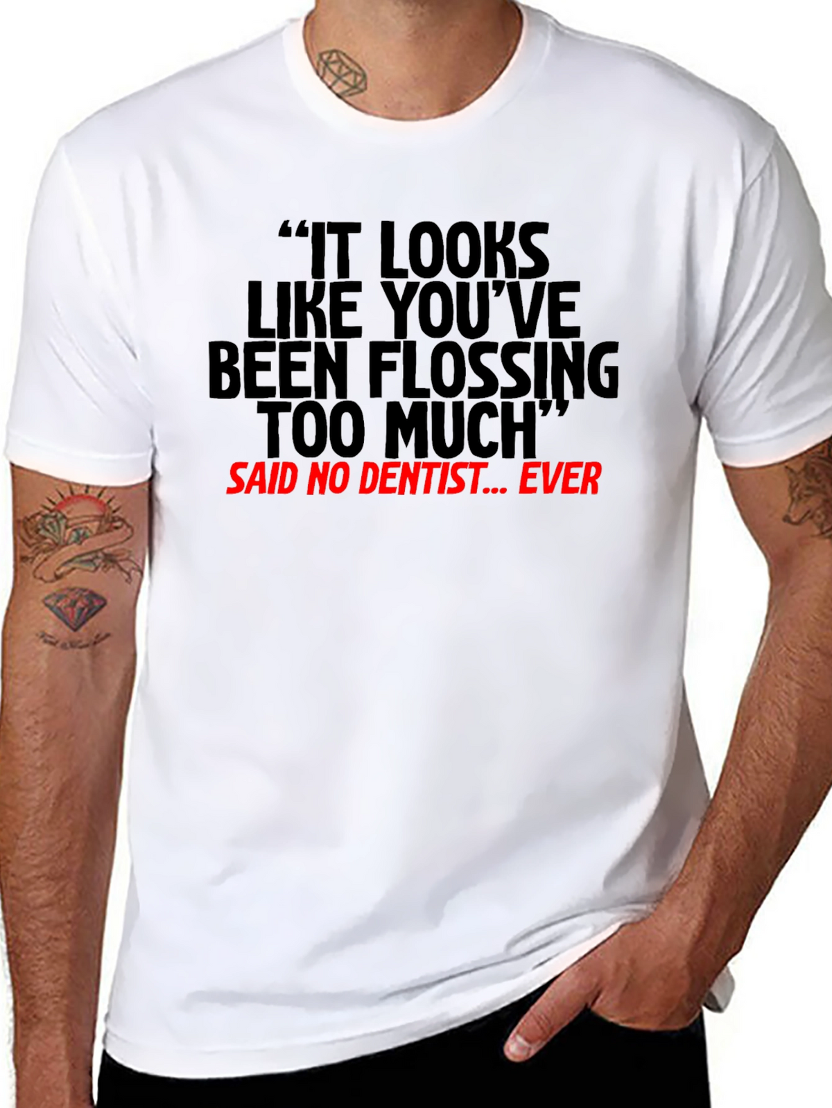 Flossing Too Much Funny Dentist T-Shirt