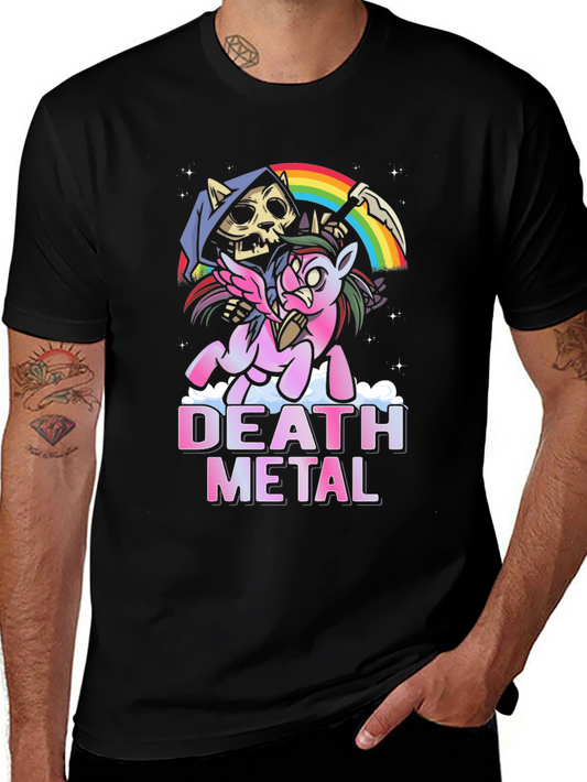 Death Metal Unicorn T-Shirt - Grim Reaper Fantasy Tee