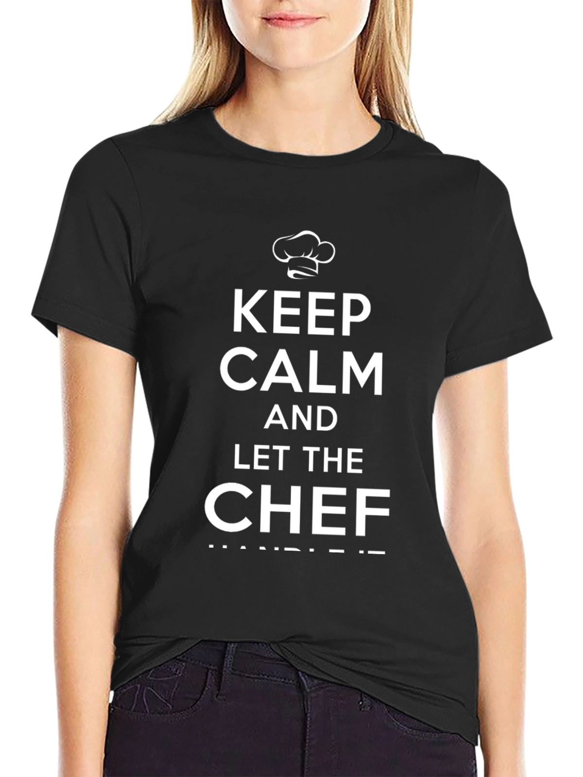 Keep Calm Chef Black Graphic Tee