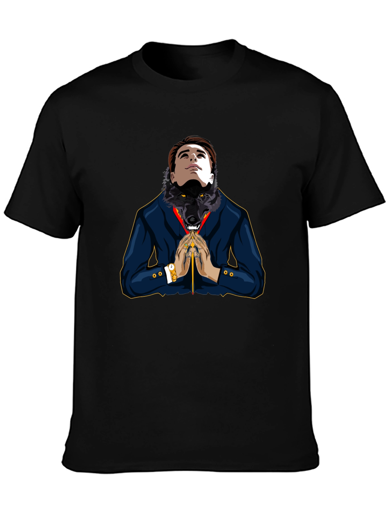 Man-Wolf Graphic Tee - Unique Design
