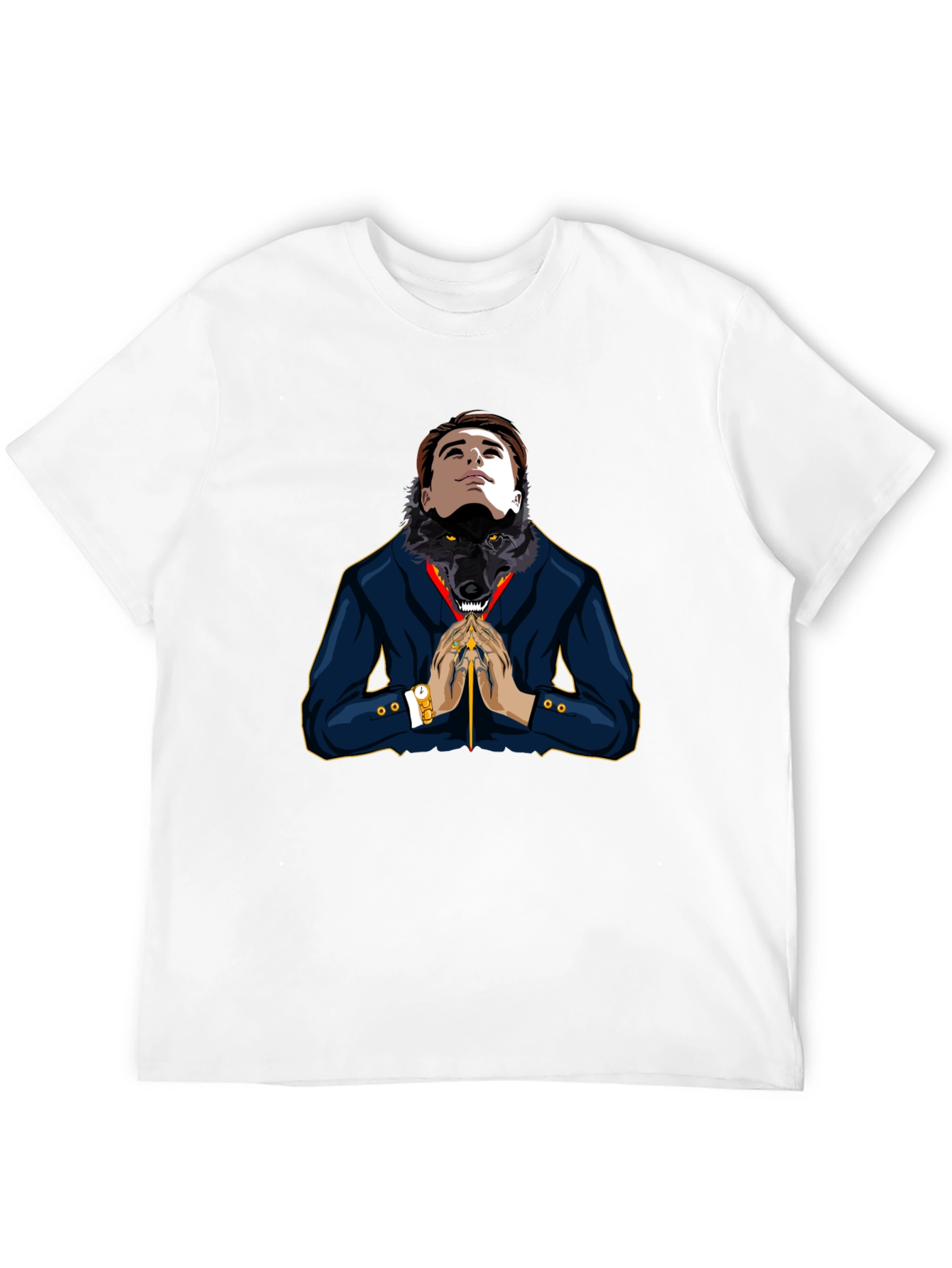 Man-Wolf Graphic Tee - Unique Design